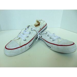 White Converse All Star Slip On's Size 6 Elastic Back. Good condition.